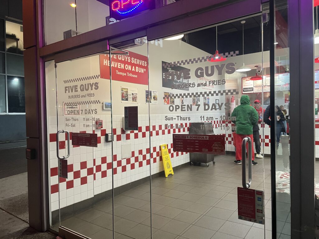 Five Guys burger place
