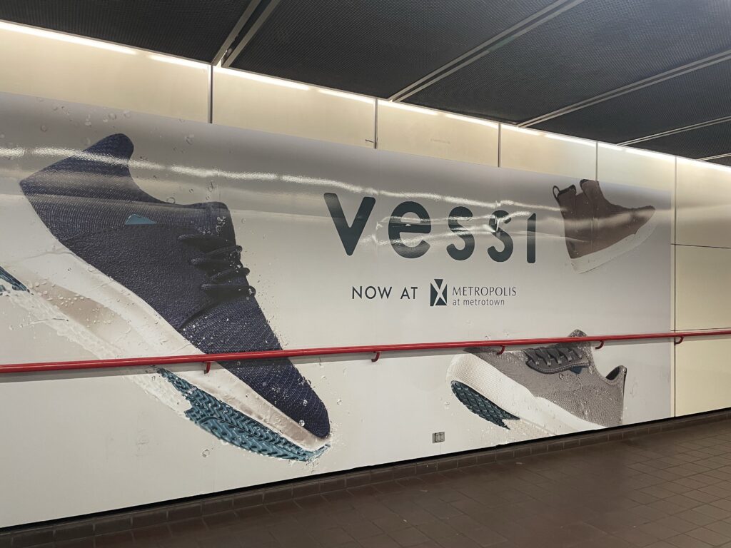 Advertisement for VESSI shoes