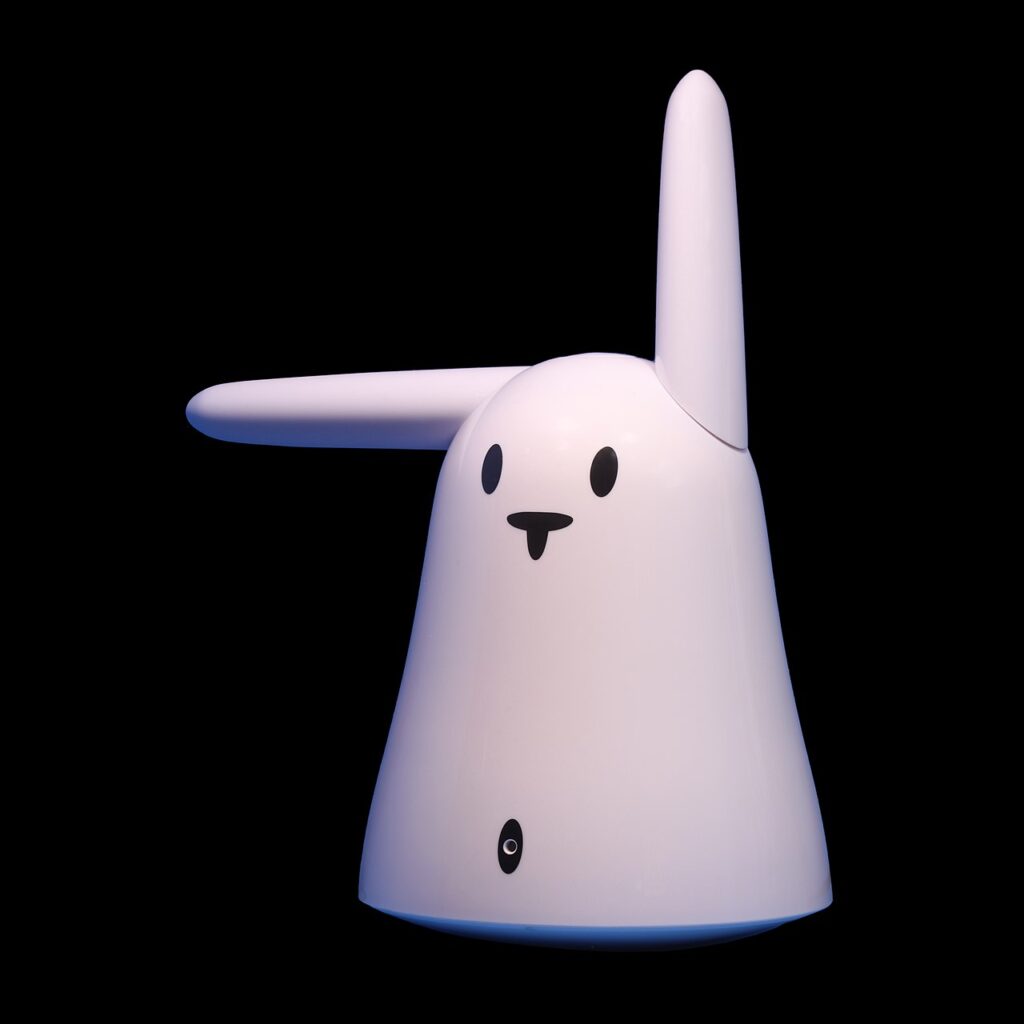 A Nabaztag, a bunny-shaped home assistance internet device.