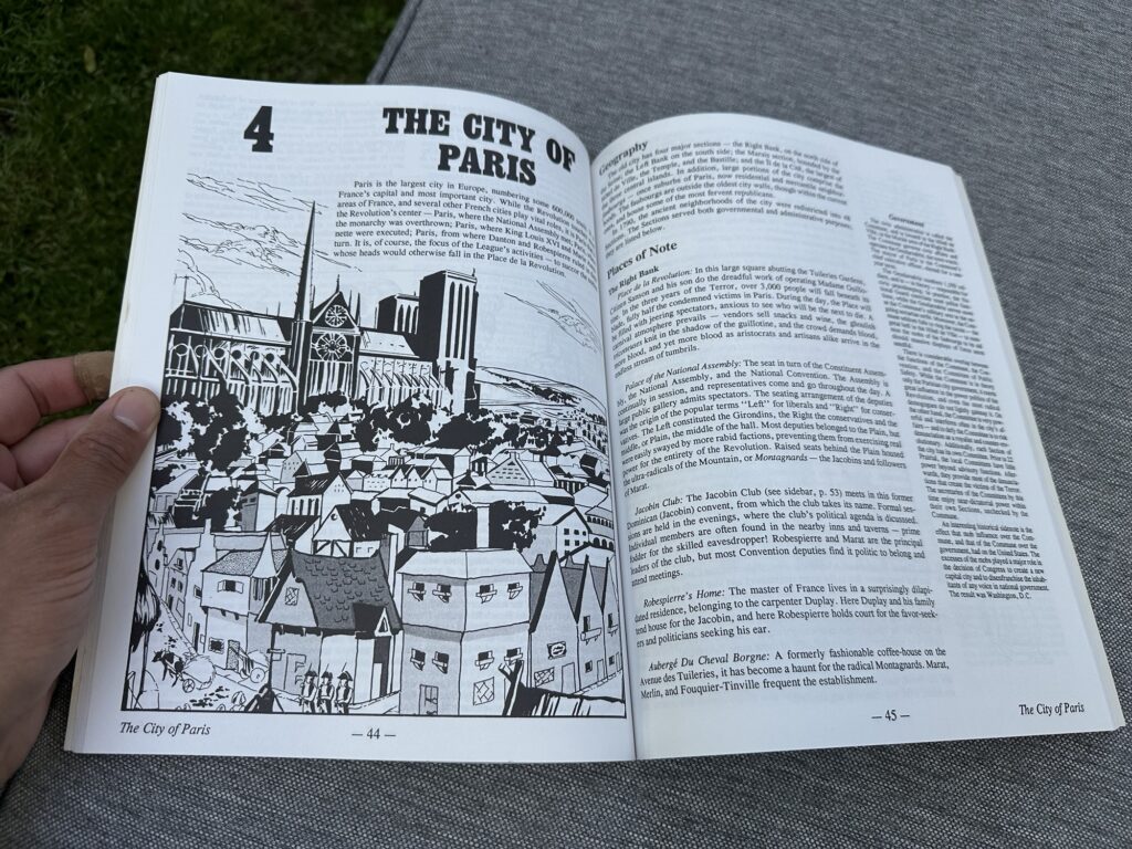 The chapter on the City of Paris. There's a map of Paris and a general map of France too.