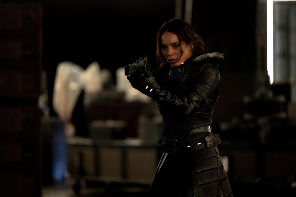 Hannah John-Kamen as Ghost in Thunderbolts.