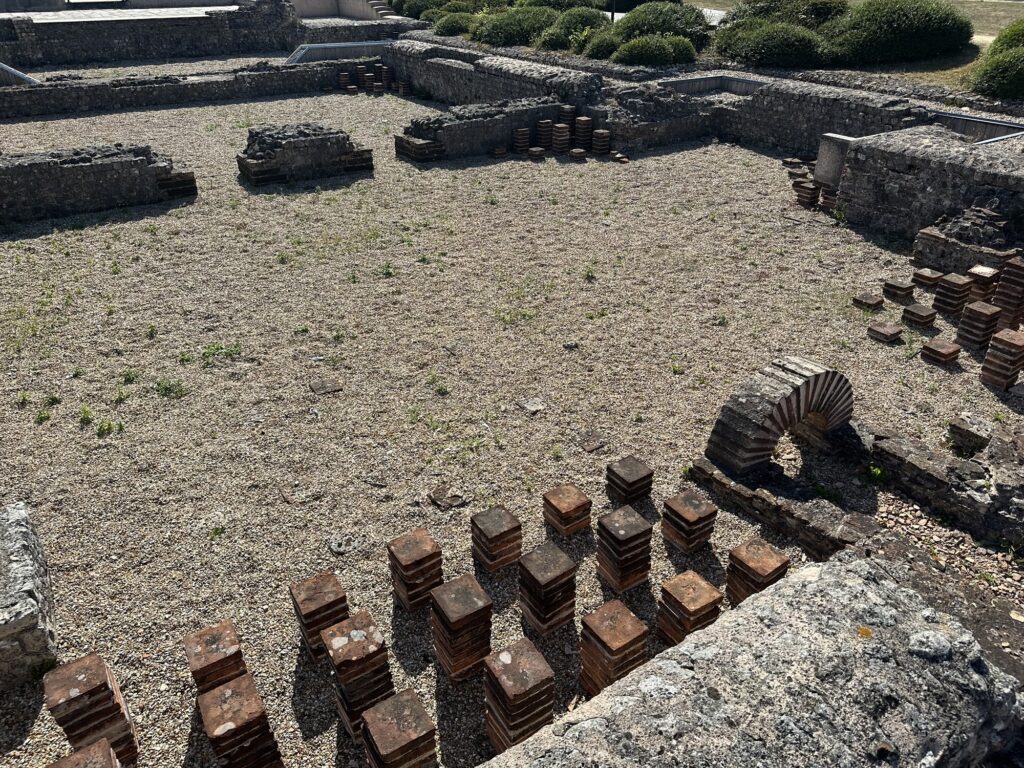 What's left of Gisacum... mostly bits of the centralized heating system under the public baths.