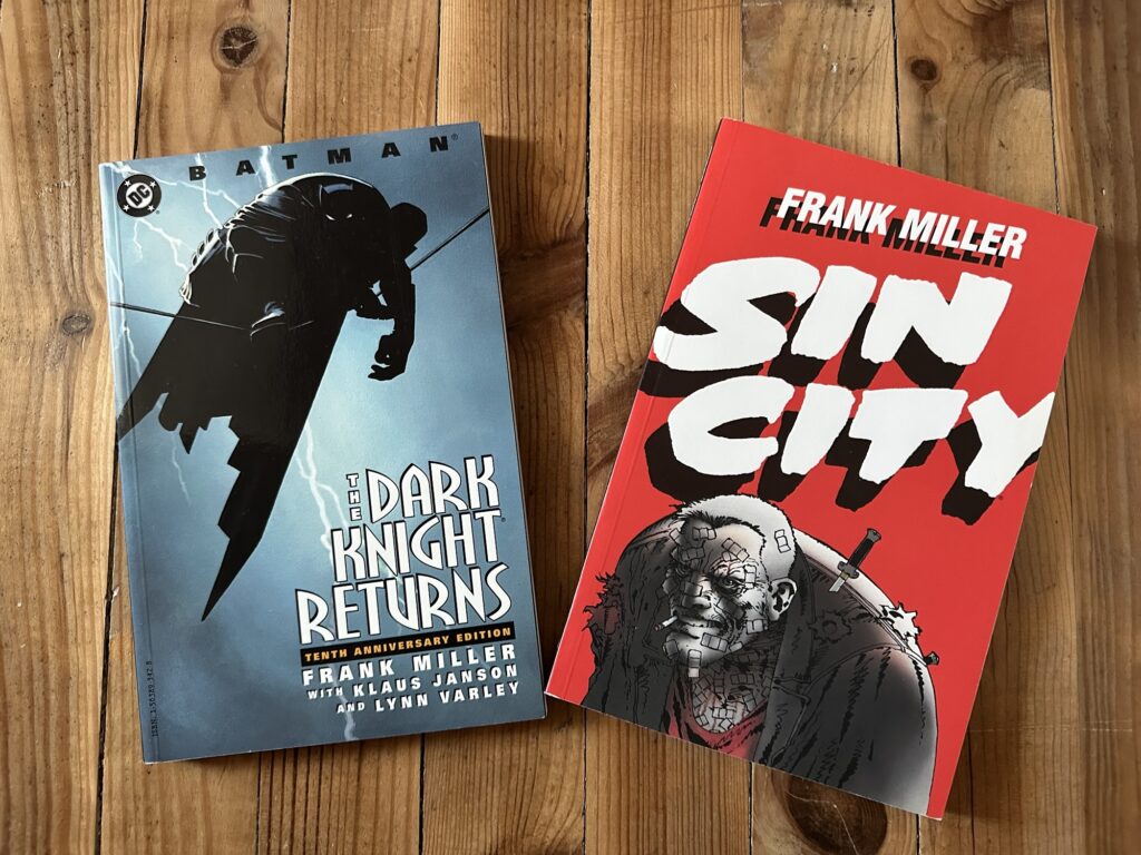 The classics "The Dark Knight Returns" and "Sin City".