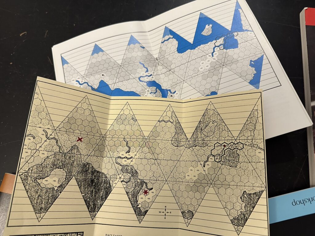 Some planetary maps found in the "Marooned / Marooned Alone" double adventure book.