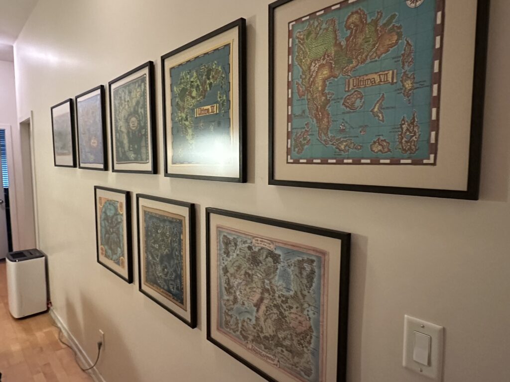 A view from the other side. Maps to game 7 and Shroud of the Avatar are in the foreground.