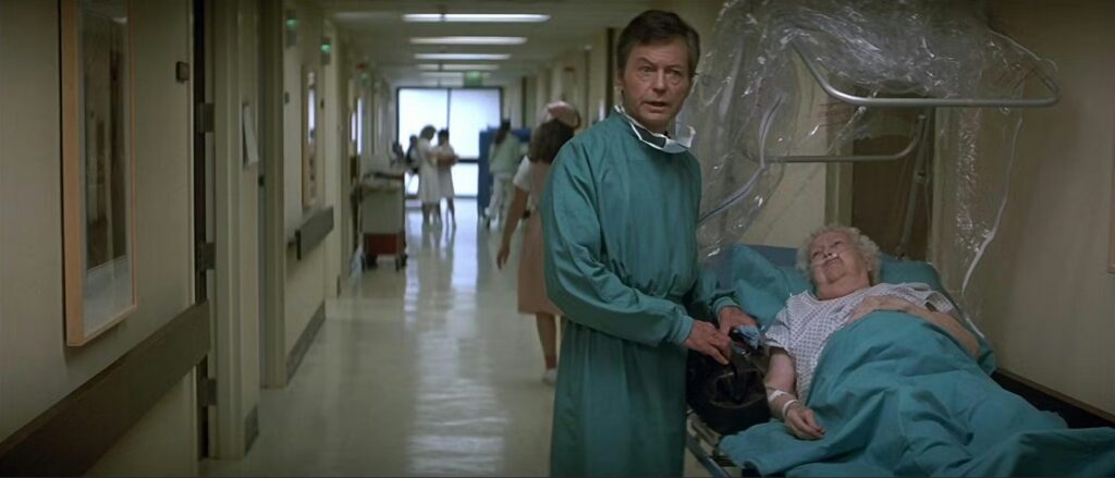 McCoy doesn't apparently understand the concept of "don't mess with the timestream continuum", and gives some magic 23rd century medicine to a random lady in a corridor