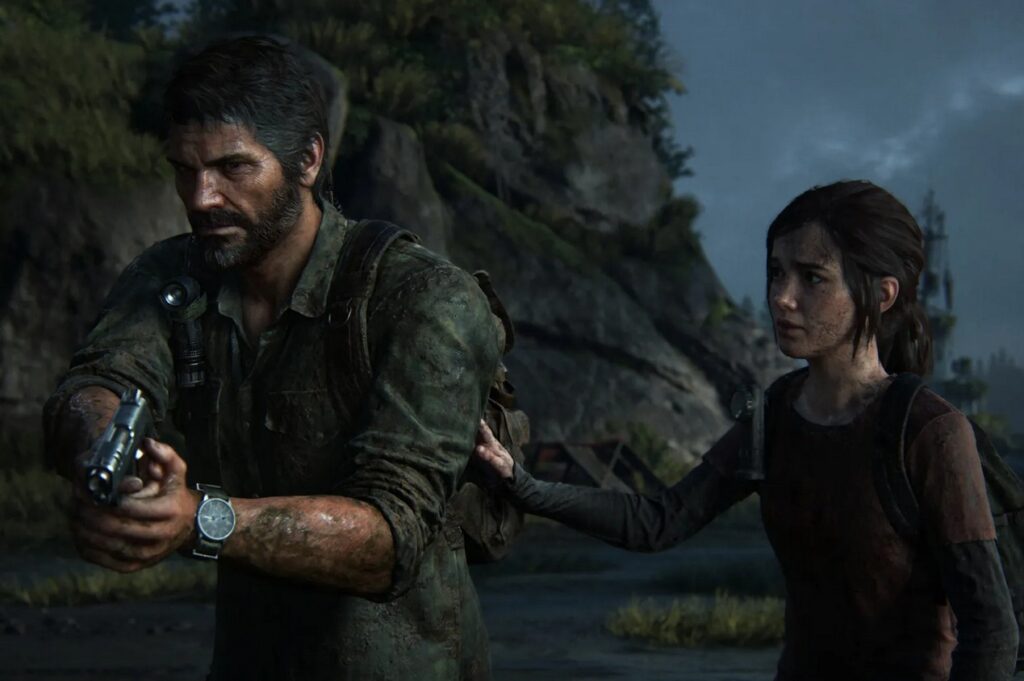 Joel is about to shoot someone. Ellie says no, wait, we killed 98% of the NPCs we met so far in this story, so can we, like, ease up? Maybe give a few other voice actors some dialogue?