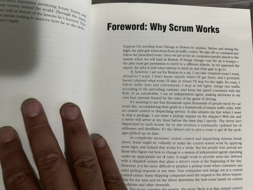 The foreword to the book, "Why Scrum Works"