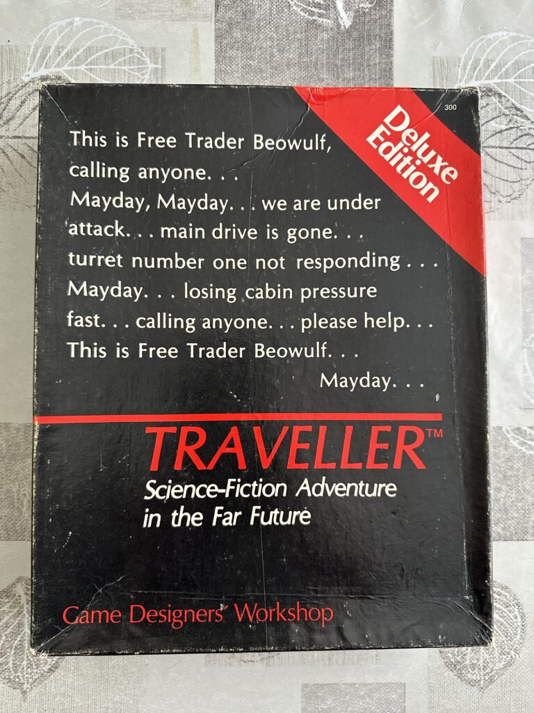 Cover of the boxed set, with the iconic Free Trader Beowulf mayday message.