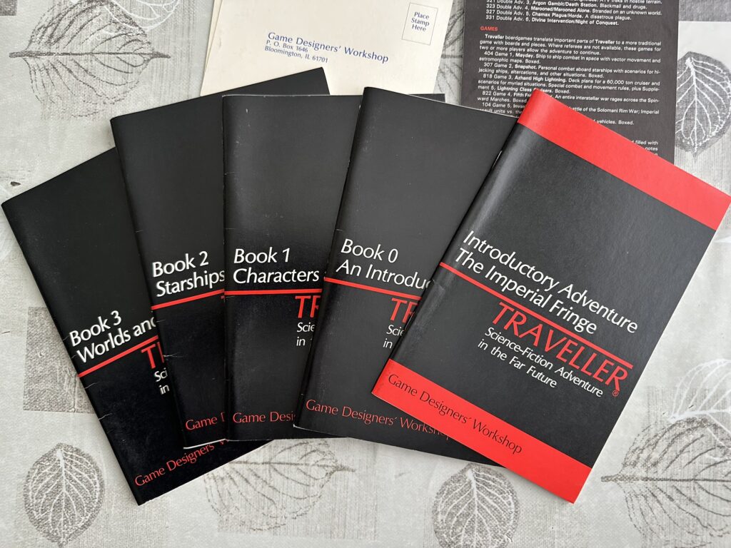 The books inside the box: Books 0, 1, 2, and 3, plus the "Introductory Adventure".