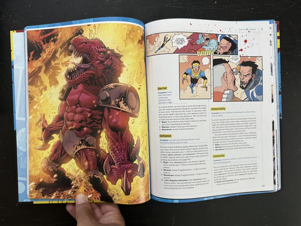 Another page spread from the core rulebook.