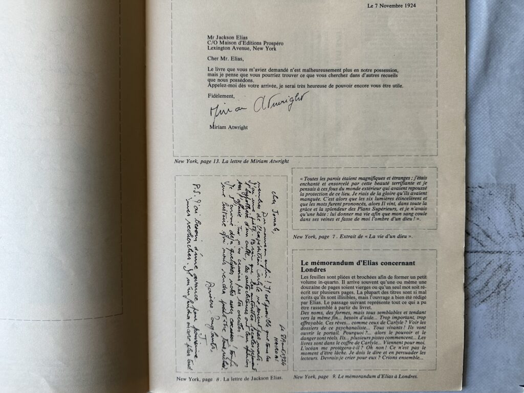 Letters and newspaper clippings from Masks of Nyarlathotep