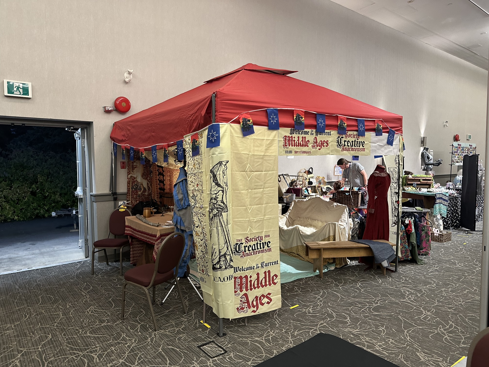 A vendor booth for the Society of Creative Anachronism 
