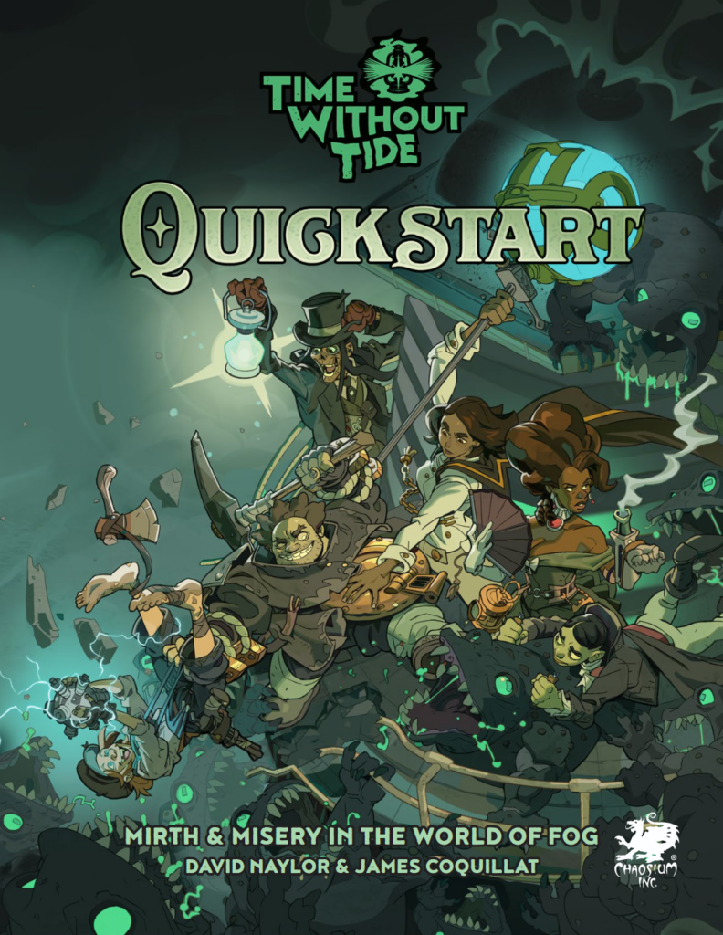 Cover to the Time Without Tide Quickstart booklet.